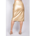 Faux Leather High-rise Cargo Skirt