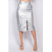 Faux Leather High-rise Cargo Skirt