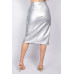 Faux Leather High-rise Cargo Skirt