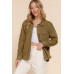 Button Down Cotton Denim Shacket