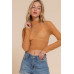 Long Sleeve Mock Neck Mesh Top