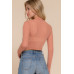 Long Sleeve Mock Neck Mesh Top