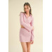 Waffle Knit Bell Sleeve Top And Skirt Set