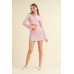 Waffle Knit Bell Sleeve Top And Skirt Set