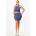 Halter Neck Tank Top And Bodycon Mini Skirt Set
