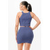 Halter Neck Tank Top And Bodycon Mini Skirt Set