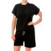 Air Cotton Monochrome Tee And Shorts Set