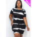 Plus Size Tie-dye Print Bodycon Dress