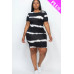 Plus Size Tie-dye Print Bodycon Dress