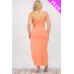 Plus Size Crop Cami & Split Thigh Maxi Skirt Set