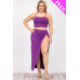 Plus Size Crop Cami & Split Thigh Maxi Skirt Set