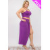 Plus Size Crop Cami & Split Thigh Maxi Skirt Set