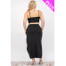Plus Size Crop Cami & Split Thigh Maxi Skirt Set