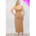 Plus Size Crop Cami & Split Thigh Maxi Skirt Set