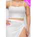 Plus Size Crop Cami & Split Thigh Maxi Skirt Set