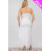 Plus Size Crop Cami & Split Thigh Maxi Skirt Set