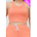 Plus Size Crop Tank Top & Ruched Pants Set
