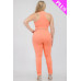 Plus Size Crop Tank Top & Ruched Pants Set