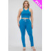 Plus Size Crop Tank Top & Ruched Pants Set