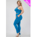 Plus Size Crop Tank Top & Ruched Pants Set
