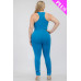 Plus Size Crop Tank Top & Ruched Pants Set