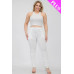 Plus Size Crop Tank Top & Ruched Pants Set