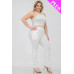 Plus Size Crop Tank Top & Ruched Pants Set