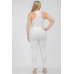 Plus Size Crop Tank Top & Ruched Pants Set
