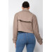 Notch Buckled Sleeve Crop Trench Coat