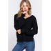 Long Slv Double V-neck Sweater