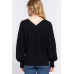 Long Slv Double V-neck Sweater