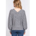 Long Slv Double V-neck Sweater