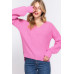 Long Slv Double V-neck Sweater