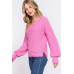 Long Slv Double V-neck Sweater