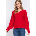 Long Slv Double V-neck Sweater