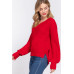 Long Slv Double V-neck Sweater