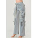 Belted Denim Cargo Jean