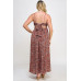 Floral Maxi Dress With Tie Back