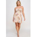 Plus Paisley Smocked Ruffle Mini Dress