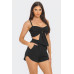 Front Oversized Bow Twisted Tie Top And Shorts Set