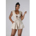 Semi-stretch Romper