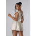 Semi-stretch Romper
