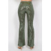 Sequined Fit & Flare Midrise Pants