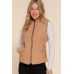 Suede Piping Quilted Padding Vest