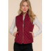 Suede Piping Quilted Padding Vest