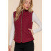 Suede Piping Quilted Padding Vest