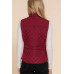 Suede Piping Quilted Padding Vest