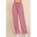 Elastic Waist Tencel Long Pants