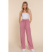 Elastic Waist Tencel Long Pants