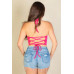 Tank Bandana Hem Square Neck Top